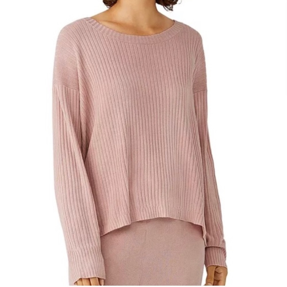 Eileen Fisher Ribbed Boxy Lightweight Sweater